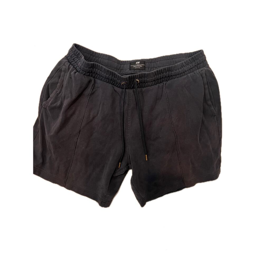 H&M Black Regular Fit Sweat Shorts Mens XL